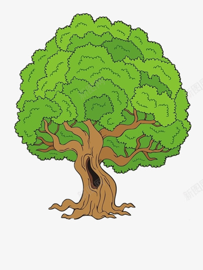 茂盛的大树png免抠素材_新图网 https://ixintu.com 卡通 植物 环保 绿色