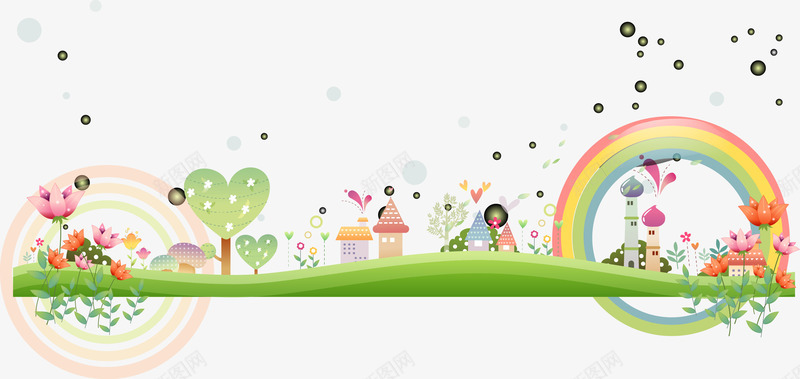 儿童png免抠素材_新图网 https://ixintu.com 儿童世界 儿童节 动画片 彩虹 欢快的儿童