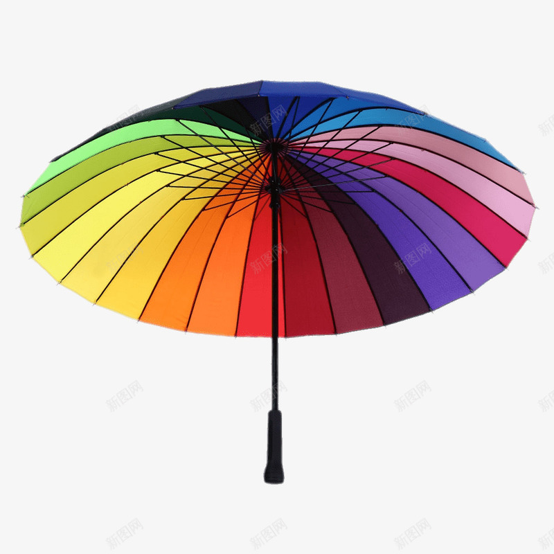 彩虹雨伞png免抠素材_新图网 https://ixintu.com 下雨 产品实物 彩虹色 雨伞