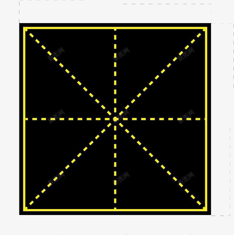 简单米字格png免抠素材_新图网 https://ixintu.com 免费图片 简单 米字格 黑色