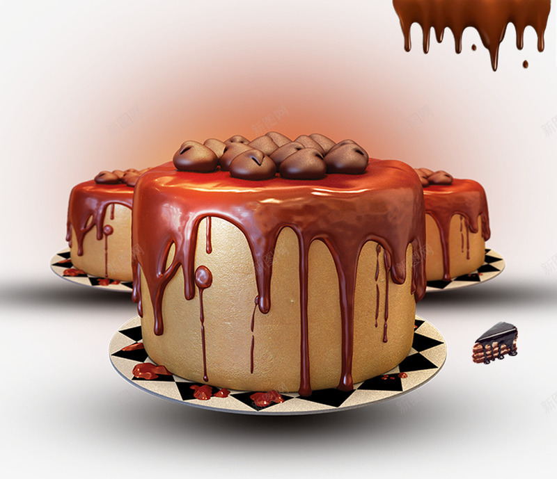 立体巧克力豆甜点蛋糕装饰psd免抠素材_新图网 https://ixintu.com 卡通巧克力酱 卡通蛋糕 生日蛋糕 私房蛋糕 立体甜点 美食宣传 蛋糕房装饰