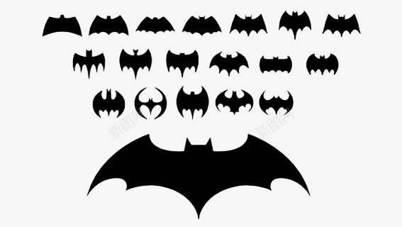 黑白蝙蝠图标图标