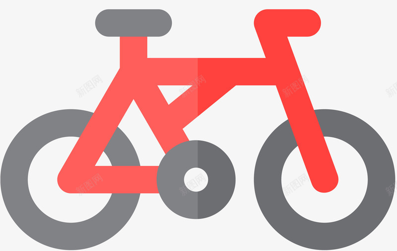 自行车图标元素矢量图ai_新图网 https://ixintu.com 交通工具 代步 图标 环保 矢量图标 自行车 矢量图