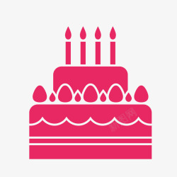 玫红色蛋糕架生日蛋糕高清图片