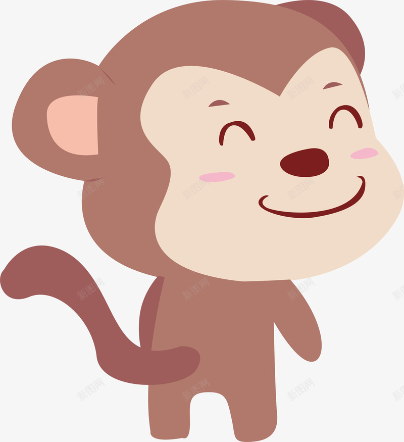 可爱猴子png免抠素材_新图网 https://ixintu.com 创意12生肖 创意十二生肖 十二生肖 十二生肖剪纸 十二生肖卡通 十二生肖矢量 可爱 猴子