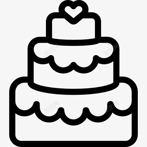 婚礼蛋糕图标png_新图网 https://ixintu.com 婚礼蛋糕 爱情和浪漫 爱没有距离 甜 甜点 生日 面包 食品
