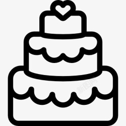 爱面包婚礼蛋糕图标高清图片
