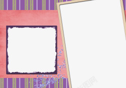 紫色照片相册模板元素素材
