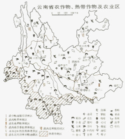 云南农作物区地图素材