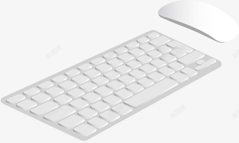 白色电脑键盘鼠标矢量图ai免抠素材_新图网 https://ixintu.com 白色套装 矢量png 计算机 键盘 键鼠套装 鼠标 矢量图
