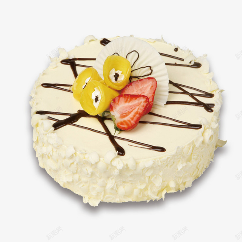 白巧克力蛋糕png免抠素材_新图网 https://ixintu.com 巧克力蛋糕 巧克力酱 生日蛋糕 草莓