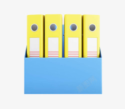 文件夹板手绘黄色文件夹高清图片