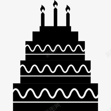 五层蛋糕图标图标