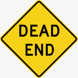 路标志我们死结束symbols-icons图标png_新图网 https://ixintu.com dead end road sign us 我们 标志 死 结束 路