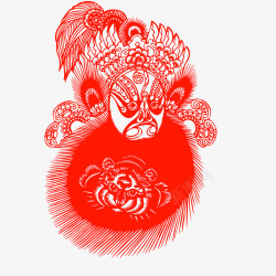 脸谱剪纸素材