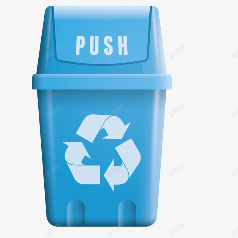环保循环垃圾桶png免抠素材_新图网 https://ixintu.com 回收 垃圾处理 塑料 节能