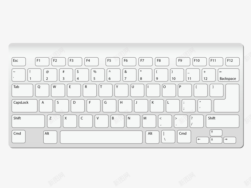 小键盘png免抠素材_新图网 https://ixintu.com 数码 电脑 白色 键盘图案 高档