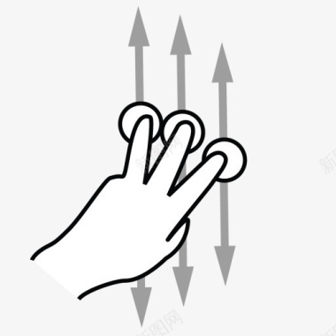 三个手指滚动gestureworksicons图标图标