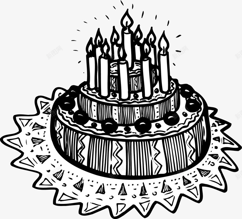 多层生日蛋糕png免抠素材_新图网 https://ixintu.com EPS 手绘 甜品 甜点 生日蛋糕 蛋糕简笔画 食物
