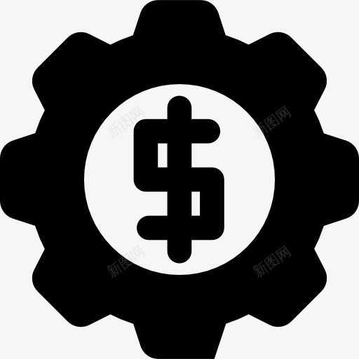 美元符号的齿轮配置工具图标png_新图网 https://ixintu.com 接口 标志 美元 设置 财政 轮 配置 钱 齿轮