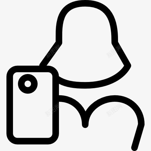 Selfie图标png_新图网 https://ixintu.com 女性用户 手机 照片 自拍