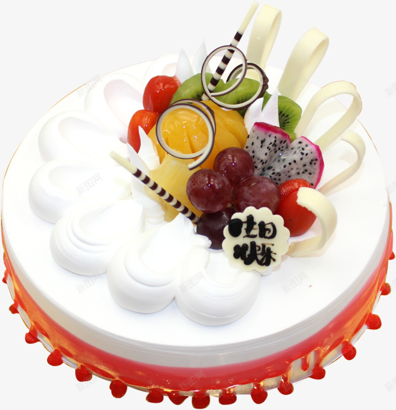 圆舞曲水果蛋糕png免抠素材_新图网 https://ixintu.com 巧克力装饰 时令水果 水果蛋糕 生日蛋糕 草莓果酱