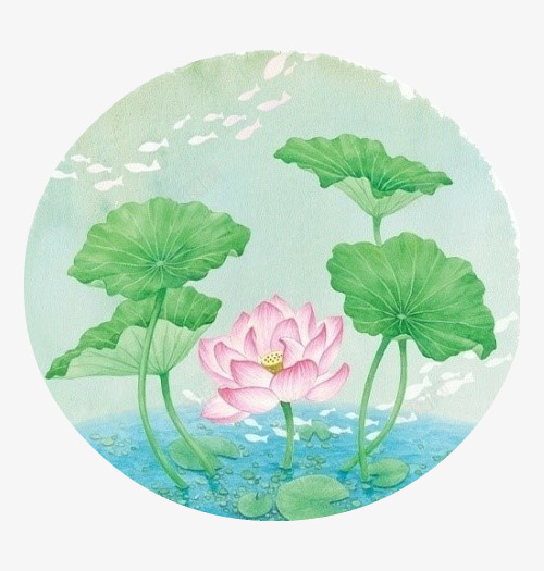 莲花插画png免抠素材_新图网 https://ixintu.com 插画 美术 花儿 莲花 蓝莲花