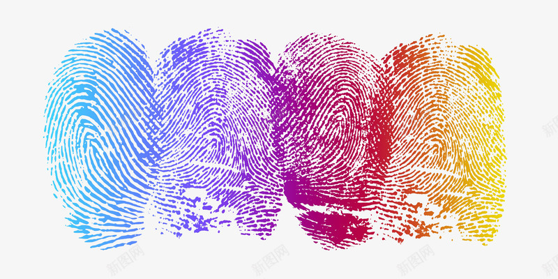 彩色手指纹png免抠素材_新图网 https://ixintu.com 彩色手指 彩色指纹 指纹 艺术 艺术品 装饰