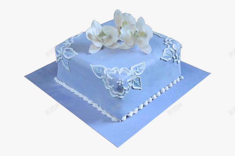造型别致的翻糖蛋糕png免抠素材_新图网 https://ixintu.com 生日 生日礼物 美味 蓝色蛋糕 蛋糕