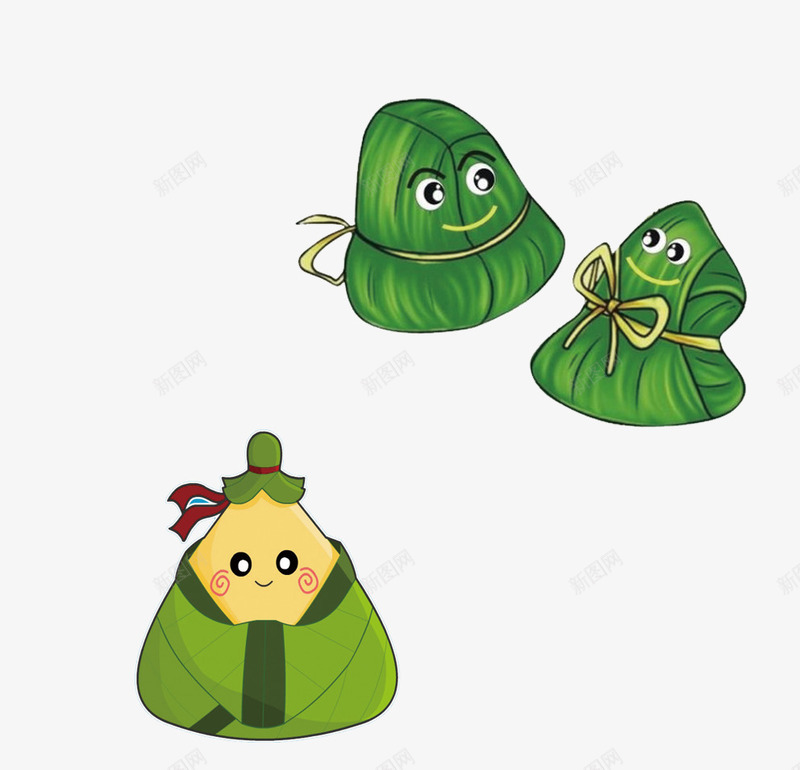 绿色卡通粽子端午节节日元素psd免抠素材_新图网 https://ixintu.com 免抠PNG 卡通 可爱 端午节 粽子 绿色 节日 节日元素 装饰