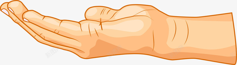 卡通黄色手指png免抠素材_新图网 https://ixintu.com 卡通手指 摊开手掌 水彩 绘画 黄色手指 黄色手掌