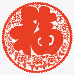 彩色剪纸素材