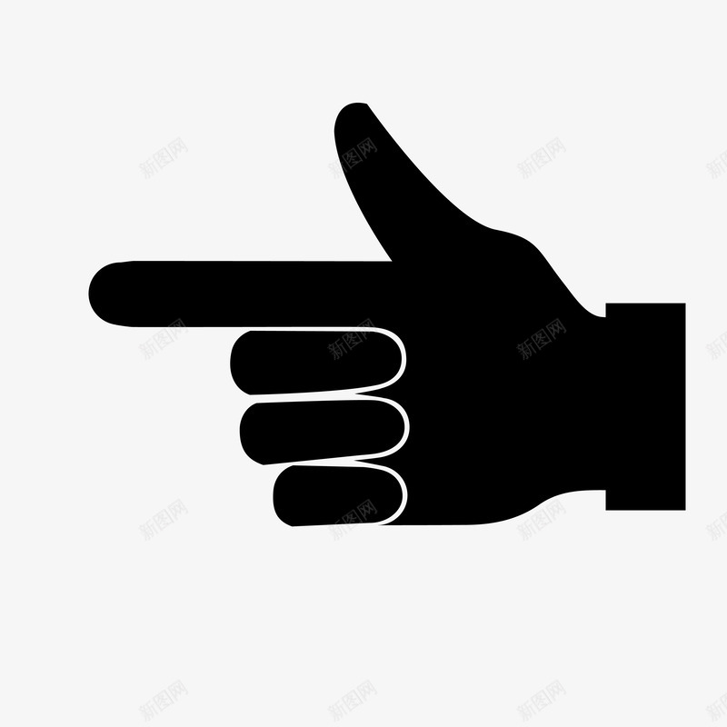 黑色手绘手指图标png_新图网 https://ixintu.com PNG素材 手指 手绘 黑色