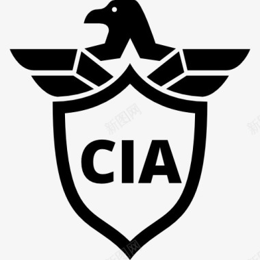 美国中央情报局的盾牌象征鹰图标图标