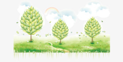 绿色植物环保banner背景图素材