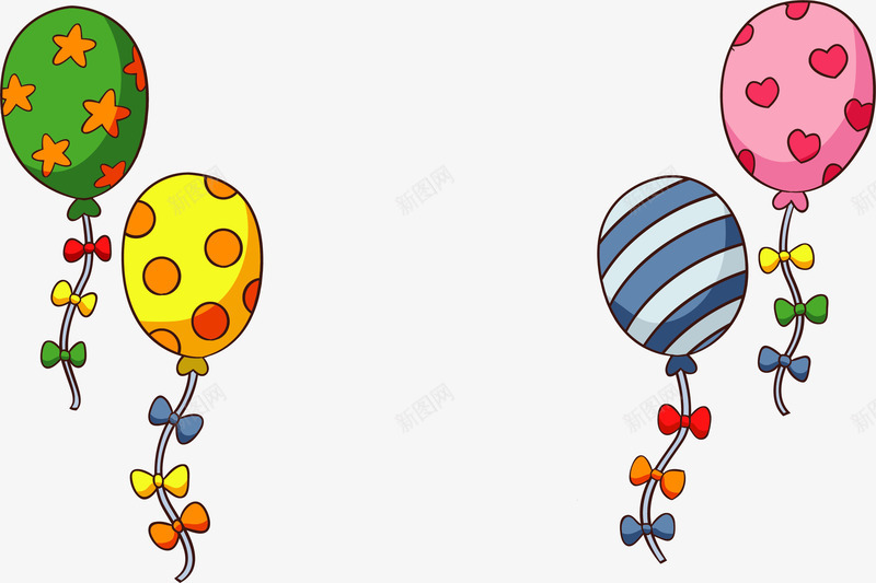 生日派对飞舞气球矢量图ai免抠素材_新图网 https://ixintu.com 彩色气球 气球 派对气球 漂浮气球 矢量png 飞舞气球 矢量图