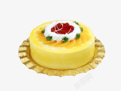 黄色果酱美味蛋糕高清图片