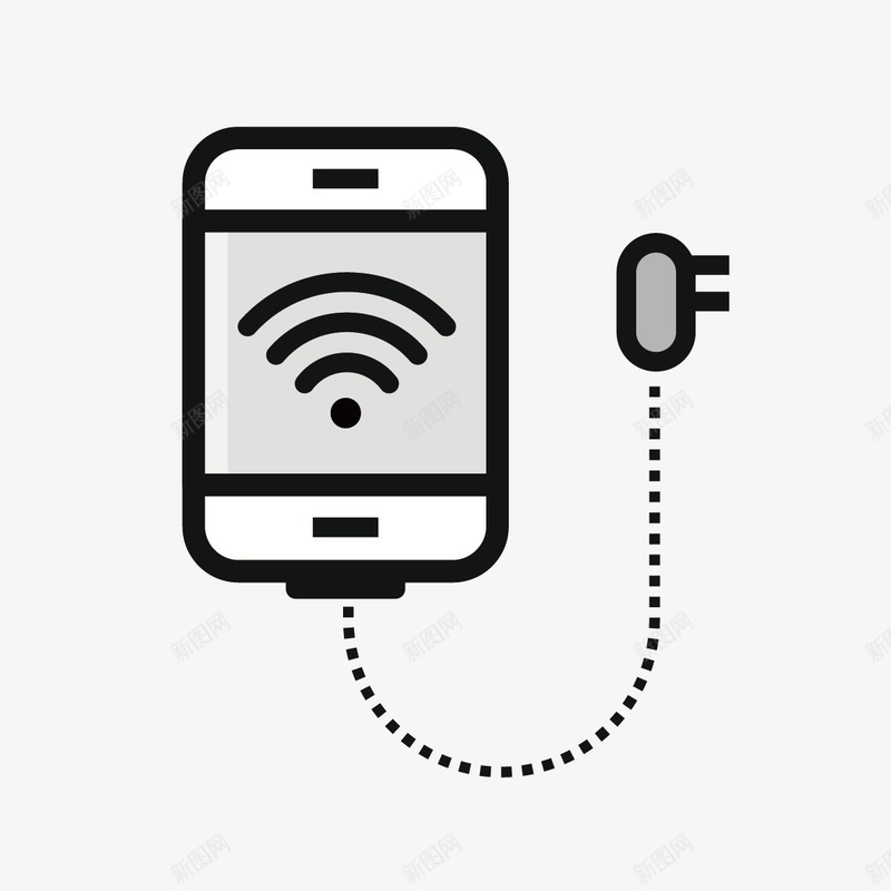 充电器手机png免抠素材_新图网 https://ixintu.com 充电 充电器 手机 线性手机
