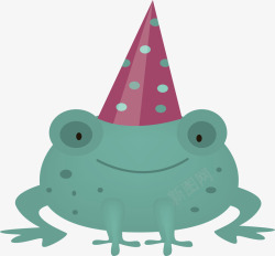 生日青蛙大眼睛绿色青蛙高清图片
