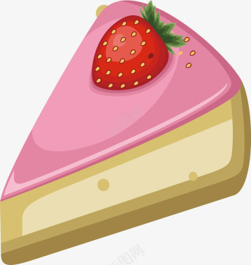 草莓沙河特色蛋糕矢量图图标图标