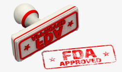 红色认证标志红色简约企业FDA认证标志图高清图片