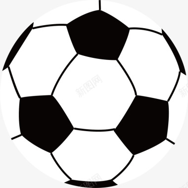 手绘足球运动器材足球图标素矢量图图标