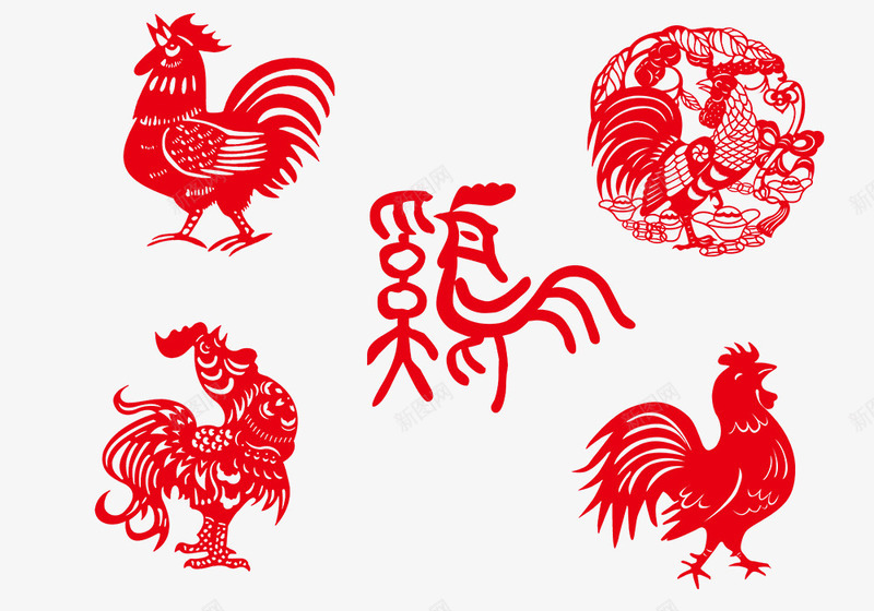 创意元素红色中国剪纸png免抠素材_新图网 https://ixintu.com 中国 元素 创意 剪纸 红色