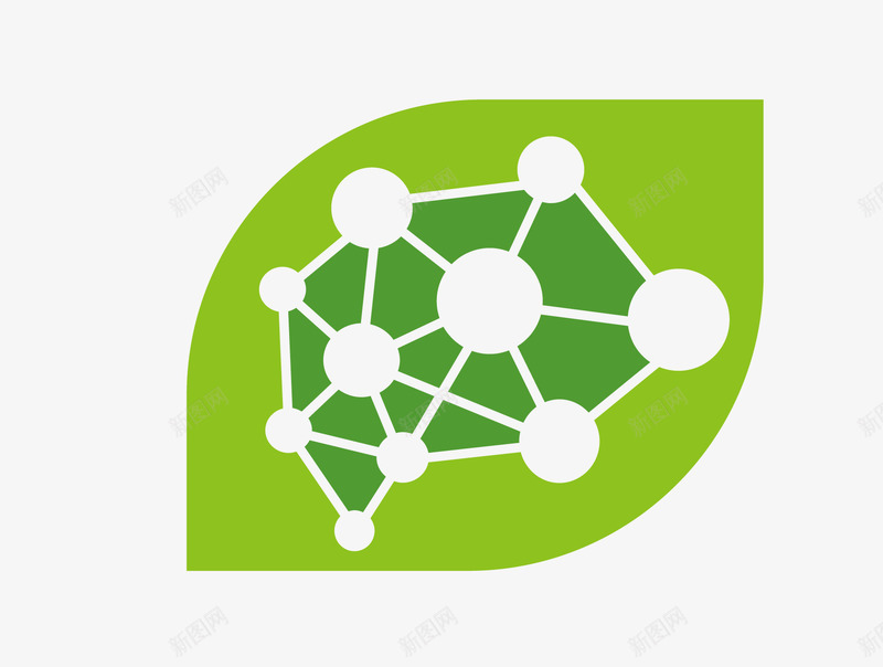 绿色叶子logo图标png_新图网 https://ixintu.com logo设计 叶子 环保元素 绿色 装饰