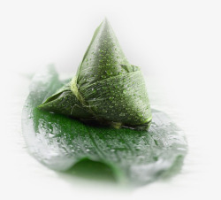 绿色新鲜粽子食物素材