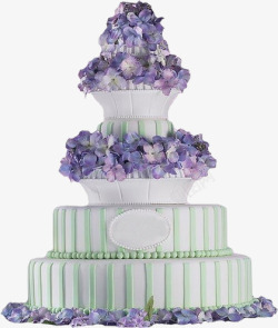 生日蛋糕紫色花朵装饰素材