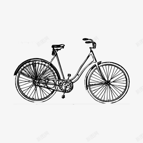 自行车简笔画图标png_新图网 https://ixintu.com 便捷 卡通 方便 环保 简笔画 自行车 自行车简笔画 速度