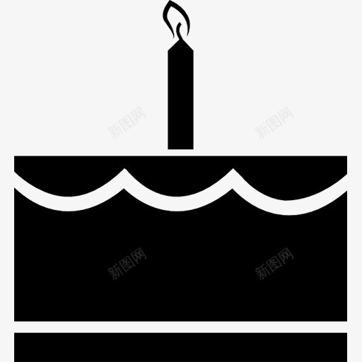 插着蜡烛的蛋糕图标png_新图网 https://ixintu.com 生日蛋糕 蛋糕