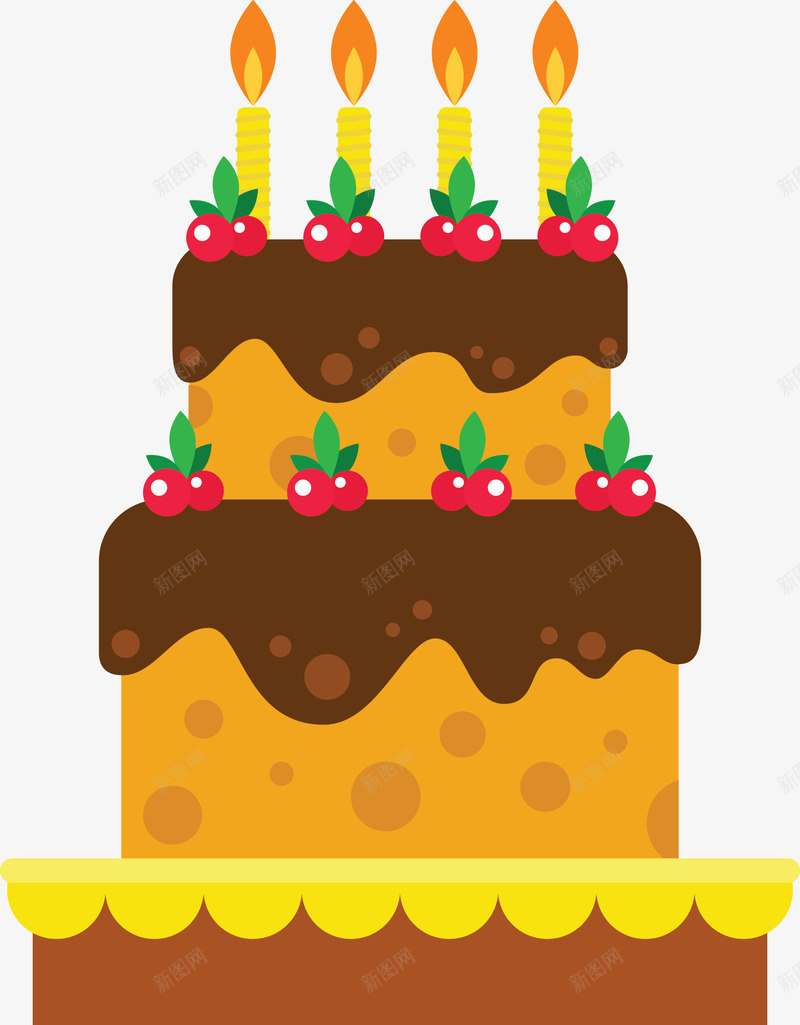 可爱三层巨型生日蛋糕矢量图ai免抠素材_新图网 https://ixintu.com 三层蛋糕 可爱 巨型蛋糕 生日蛋糕 蛋糕 矢量图