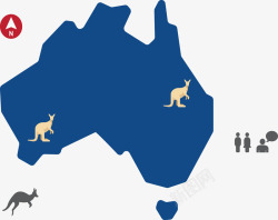 澳大利亚旅游地图素材
